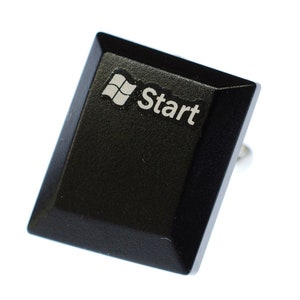 Start Windows Ring Key Miniblings Computer PC Nerd Fingerring