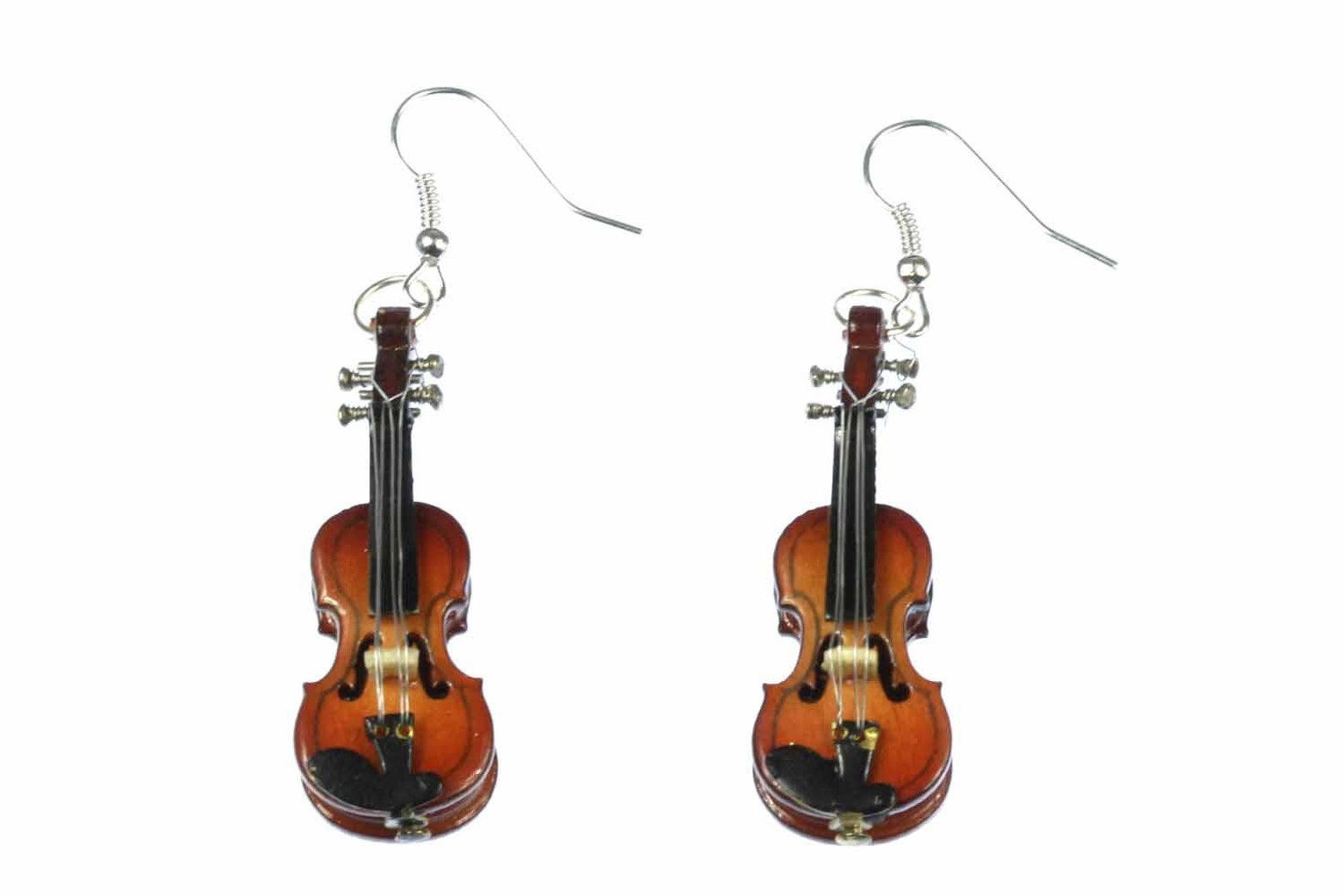 Violin Earrings 2 Violins Wood Miniblings Violinist Music Etsy