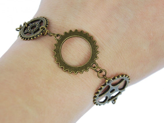 Uhrmacher Zahnrad Zahnräder Messing Uhr Armband Miniblings