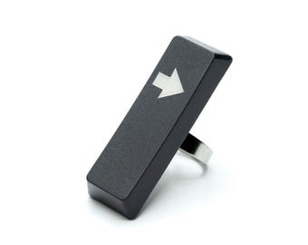 Keyboard Ring SHIFT Miniblings Key Keyboard PC Character Computer black