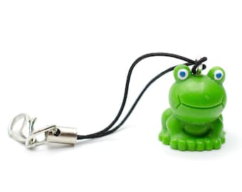 Frog Mobile Cell Phone Charm Pendant Animals Kid Jewelry Frogs Princess Sitting
