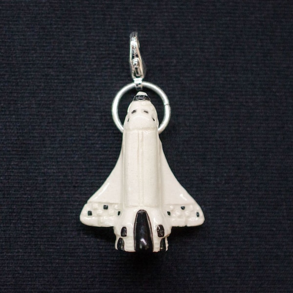 space Charm Pendant Zipper Pull Miniblings Spaceship Space Ceramic 32Mm