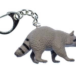 Raton laveur Porte-cle Porte-cles forestière animaux Racoon Ours peluche Ours