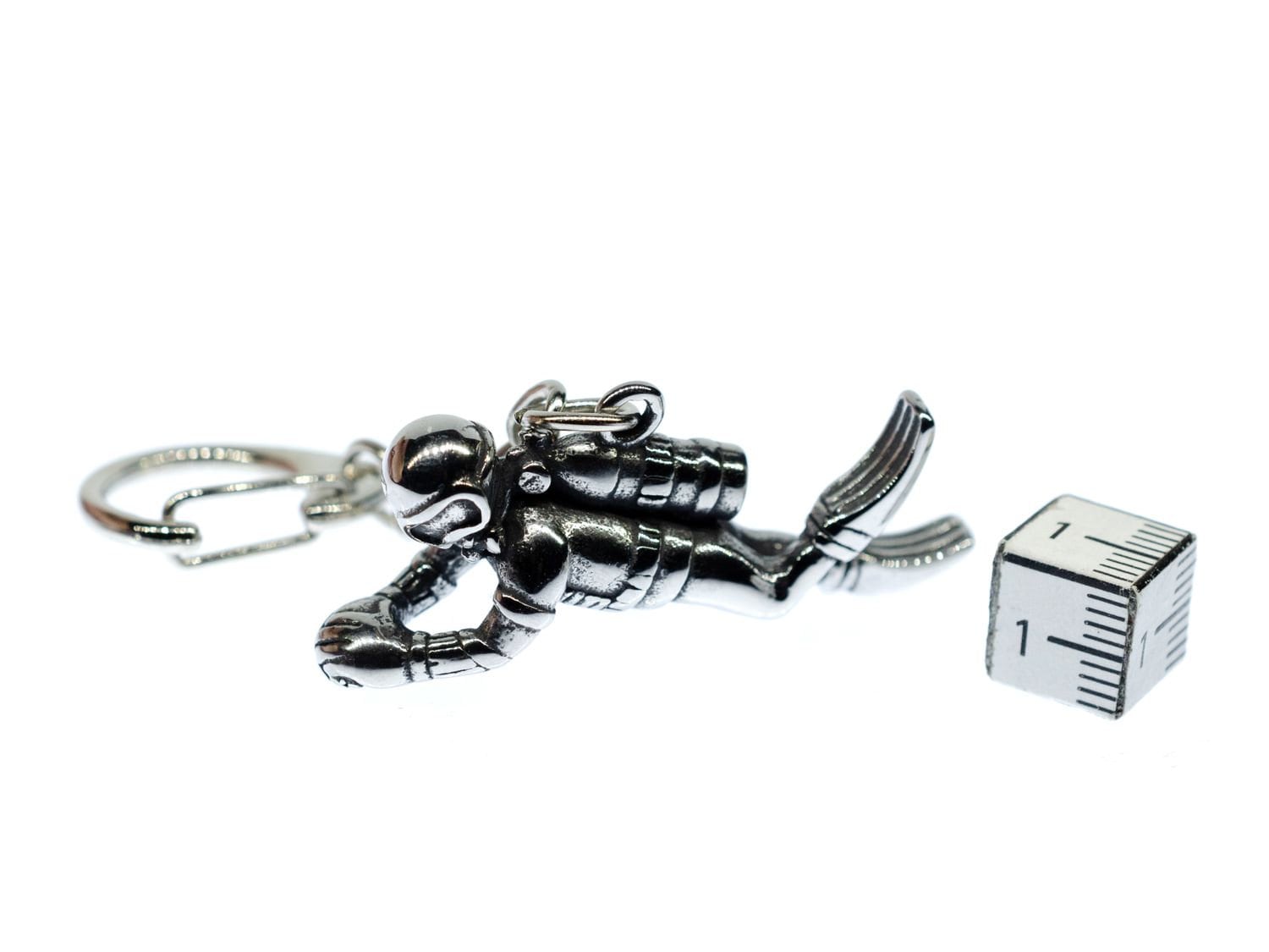 Diver Key Chain Miniblings Diving Suit Keychain Keyring Silver 50mm - Etsy