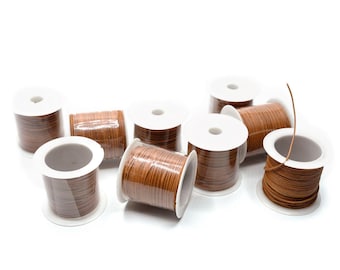 9pc 10m Leather Cord DIY Crafts Miniblings Jewelry Making Chain 1mm Light Brown