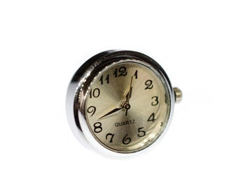 Real Watch Pin Badge Sanp Button Miniblings Brooch Clock Wristwatch Time Popper