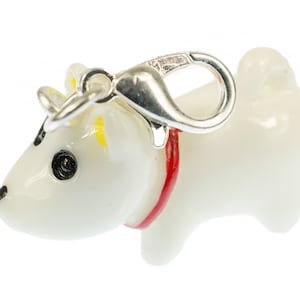 Dog Charm Pendant Zipper Pull Miniblings Figure Figures Bull Terrier Necklace