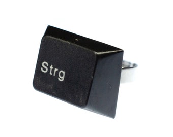 Strg button keyboard ring pc characters ring Miniblings computer keyboard black