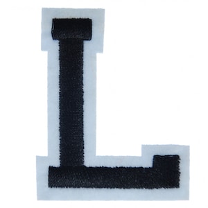 Bokstav Initialer Alfabet ABC Strykmärke Miniblings 5 cm Bokstav L