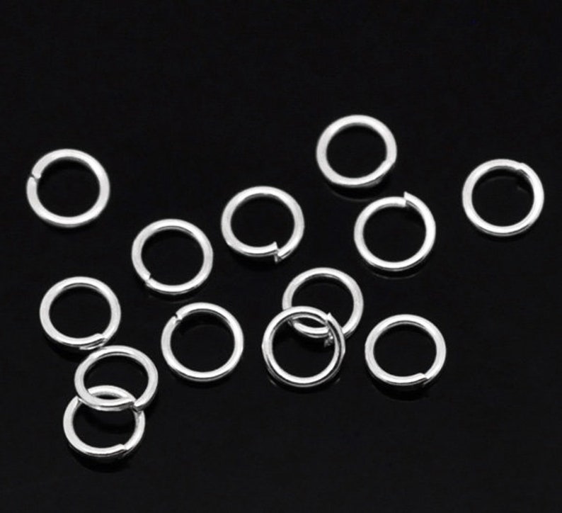 400X Jump Rings Ring Split Connecting DIY Silver 5mm Jewelry Making image 3