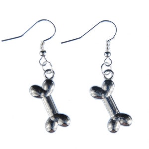 Bone Bones Earrings Miniblings Dog Stone Age Silver