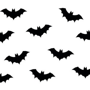10X Patch Hotfix Iron On Motif Miniblings 35mm Velvety Flock Film Vampire Bat