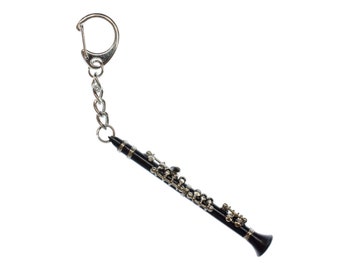 Clarinet Key Ring Chain Miniblings Musician Clarinetist Music +Box