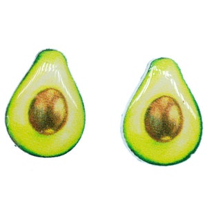 Avocado Stud Oorbellen Miniblings Plug Vakantie Feest Kawaii Zomer Plastic