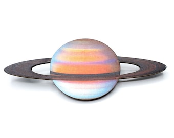Planet Saturn brooch Miniblings badge pin universe space astronaut