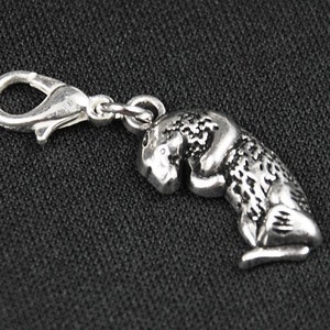 Otter Charm Pendant Miniblings Flat Silver