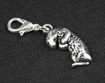 Otter Charm Pendant Miniblings Flat Silver