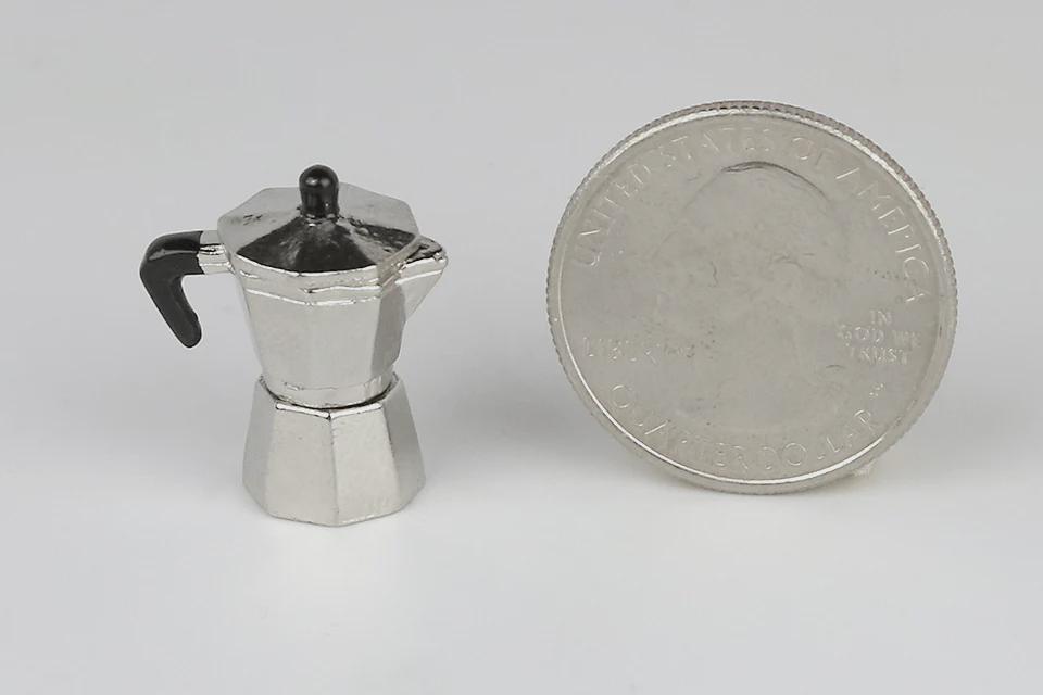 Caffettiera in miniatura per casa delle bambole con tazze - Italia
