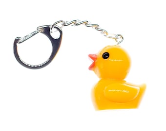 Rubber Duckies Key Ring Chain Keychain Miniblings Duck Bath 3Cm