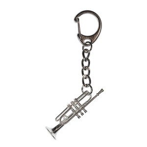 Trompete Schlüsselanhänger Miniblings + Box Musiker Jazz Trompeter versilbert