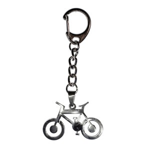 Bicycle Bike Key Ring Chain Miniblings Stainless Steel 2D Silver