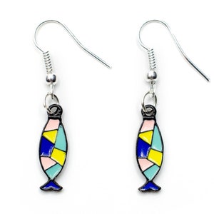 Fish earrings Miniblings church mosaic easter fish colored colorful