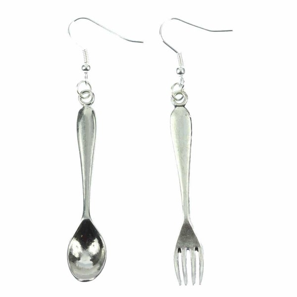 Cuillère Boucles d'oreille couverts fourchette 55mm argent cuisine