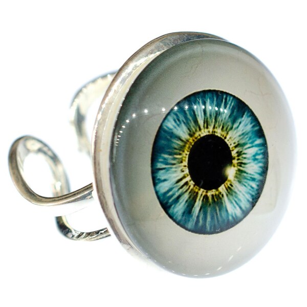 Eye Ring Miniblings Finger Halloween Horror Eyeball 25Mm