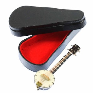 Banjo Brooch Miniblings Pin Badge Button Badge Blues Guitar Wood + Box