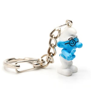 Clever Smurf Key ring  pendant key chain book smurf book Schlaubi