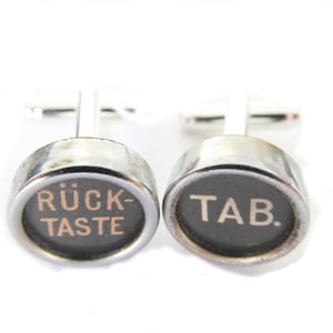 Rücktaste Cuff Links Cufflinks Tab. Typewriter Keys Miniblings Vintage Unique