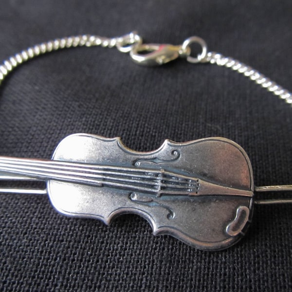 Violin Viola Violinist Music Miniblings Bracelet Wristlet Silver Violinist