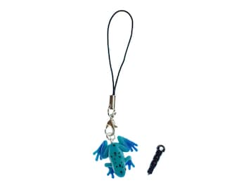 Frog Mobile Cell Phone Charm Pendant Miniblings Animals Poison Frogs Blue