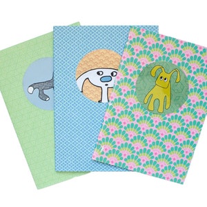 3 pcs Books Copybook Exercise Book Handmade Kalle Fuchs Fox Animal Colour