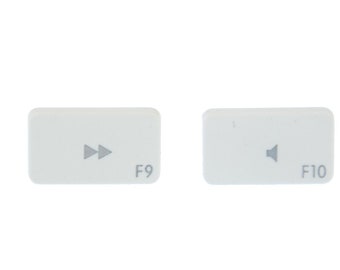 F9 blanc Boucles d'oreille clavier Miniblings clavier F10 doucement le son