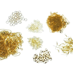 Set Jewelry DIY Jewelery Golden Plated Miniblings Necklace Jump Rings And More M