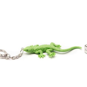 Gecko Gekko Lizard Key Ring Chain Miniblings Salamander Green - Etsy
