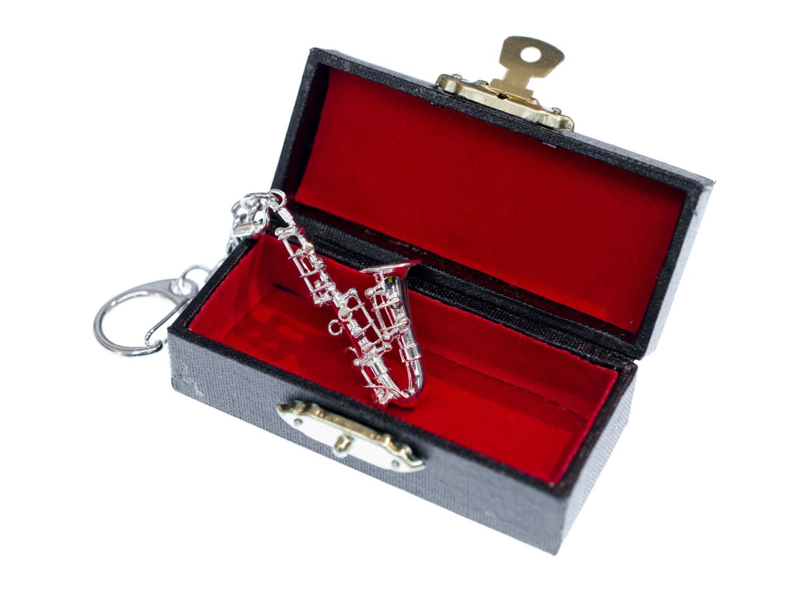 Saxophone Key Ring Miniblings Box Musicians Silver Plated Etsy