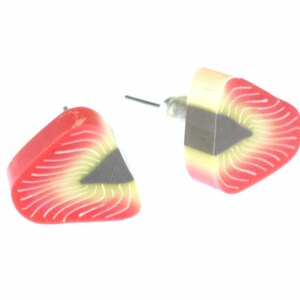 Sstrawberry Summer Earrings Ear Studs Earstuds Miniblings Berry Fruit Red Brown