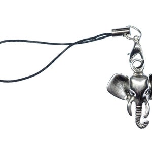 Elephant Head Mobile Phone Jewelry Charm Miniblings Zoo Animal Big Five