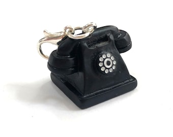Telefonberlock Blixtlåshänge Berlockhänge Miniblings Telefon Vridratt