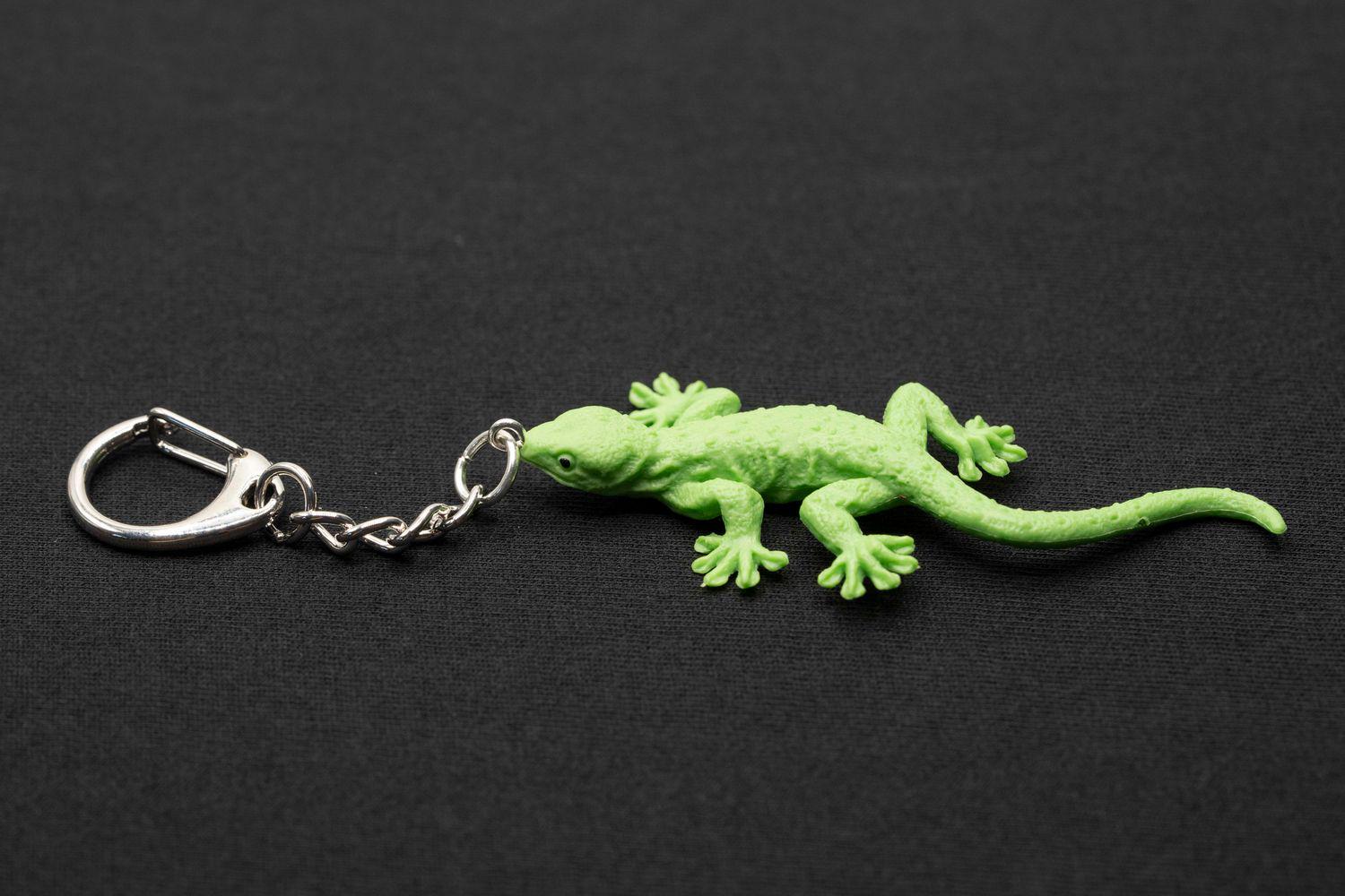 Gecko Gekko Lizard Key Ring Chain Miniblings Salamander Green - Etsy