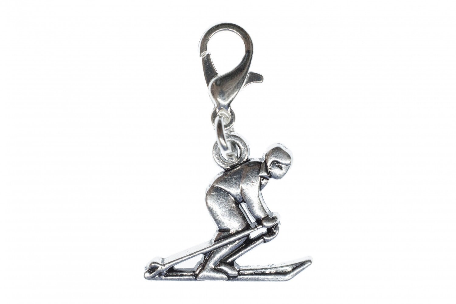 Miniblings Snowboarder Charm Pendant - 20mm Metal Carabiner Charm For Bracelets & Zips | Handmade In Berlin