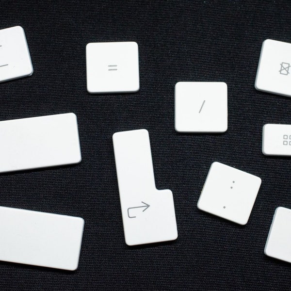 Set Of 10 Keys Fridge Magnets Upcyling Miniblings Keyboard Computer White