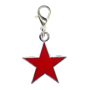 Star Charm Pendant For Bracelet Wristlet Miniblings Sky Christmas Red