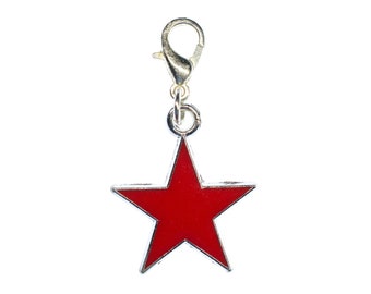 Star Charm Pendant For Bracelet Wristlet Miniblings Sky Christmas Red