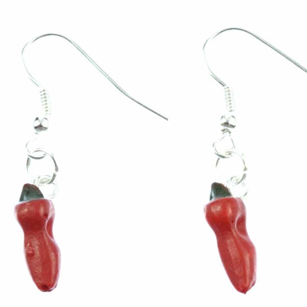 piments de Boucles d'oreille Chili Chili les poivrons porte-clede mini-vives