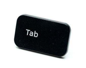 Keyboard Ring TAB Miniblings Key Keyboard PC Character Computer black