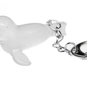 Seal Key Ring Chain Keychain Miniblings White Harp Ross Howler Animal