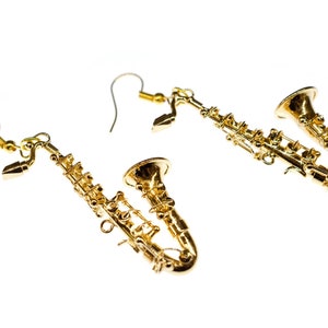 Orecchini A Tromba Miniblings In Plastica, Placcati Oro, Pendenti 40 Mm, Fatti A Mano A Berlino, Confezione Regalo - 3